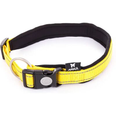Martin Sellier Gelber Neo+ Hundehalsband - Reflektierend, Verstellbar 55-60cm Martin Sellier Gelber Neo+ Hundehalsband - Reflektierend, Verstellbar 55-60cm