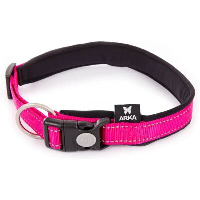 Verstellbares Nylon-Hundehalsband Arka Haok L Rose 25x55/60 cm Verstellbares Nylon-Hundehalsband Arka Haok L Rose 25x55/60 cm