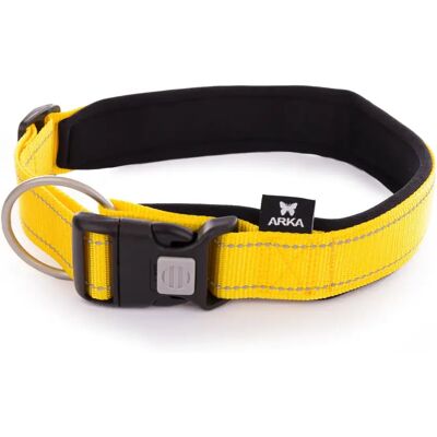 Verstellbares Nylon-Hundehalsband Arka Haok XL Jaune 40x50/70 cm Verstellbares Nylon-Hundehalsband Arka Haok XL Jaune 40x50/70 cm
