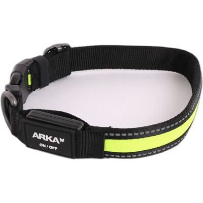 Leuchthalsband für Hunde aus Nylon mit USB Arka Haok Jaune 2,5x36/51 cm Leuchthalsband für Hunde aus Nylon mit USB Arka Haok Jaune 2,5x36/51 cm