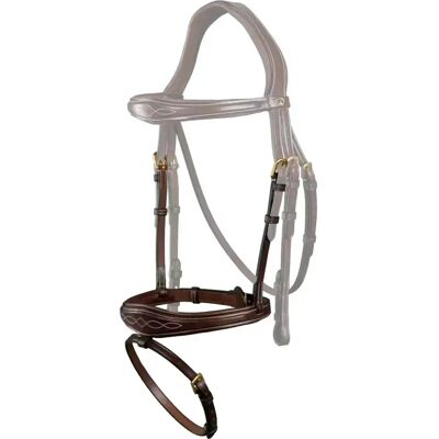 Dyon Anatomisch geformtes kombiniertes Reithalfter für Pferde Dy'on Marron Cob Dyon Anatomisch geformtes kombiniertes Reithalfter für Pferde Dy'on Marron Cob