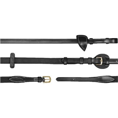 Dyon Verstellbare Lederzügel für Pferde Dy'on 5/8 Noir Poney Dyon Verstellbare Lederzügel für Pferde Dy'on 5/8 Noir Poney