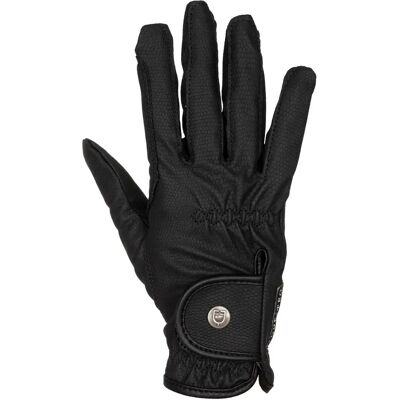 Reit-Handschuhe aus synthetischem Leder mit Velcro-Verschluss Equestro Noir Taille 8,5 Reit-Handschuhe aus synthetischem Leder mit Velcro-Verschluss Equestro Noir Taille 8,5
