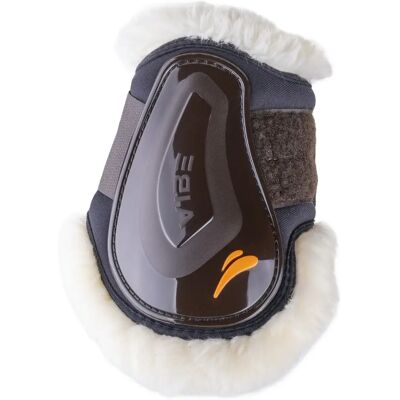 Öffene Hinterbeinschutz mit Klettverschluss für Pferde eQuick Vibe Fluffy Marron Cob Öffene Hinterbeinschutz mit Klettverschluss für Pferde eQuick Vibe Fluffy Marron Cob
