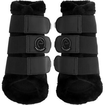 Geschlossene Gamaschen für Pferde Equithème JTM Snuggy Noir Pur-sang/Cob Geschlossene Gamaschen für Pferde Equithème JTM Snuggy Noir Pur-sang/Cob