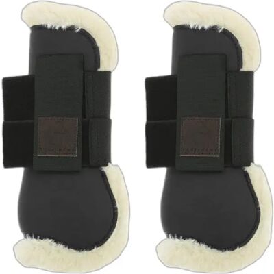 Gamaschen für Pferde, Equithème Boa (offen) Noir Pur-sang Gamaschen für Pferde, Equithème Boa (offen) Noir Pur-sang