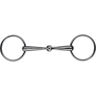 2-Ring-Gebiss mit dünnen vollen Läufen für Pferde Feeling Argenté 135 mm 2-Ring-Gebiss mit dünnen vollen Läufen für Pferde Feeling Argenté 135 mm