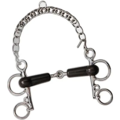 Pelham für Pferd Gummi gebrochen kurze Zweige Feeling Argenté 135 mm Pelham für Pferd Gummi gebrochen kurze Zweige Feeling Argenté 135 mm