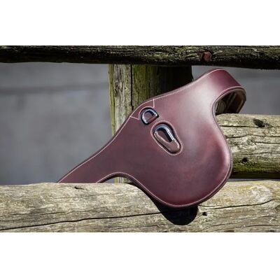 Fauxleder-Gurt für Pferde + Karabinerhaken HFI Marron 115 cm Fauxleder-Gurt für Pferde + Karabinerhaken HFI Marron 115 cm