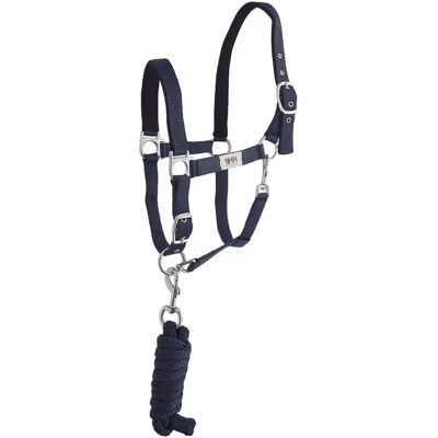 Nylon Halfter für Pferd mit Führstrick Hispano Hipica Bleu Cob Nylon Halfter für Pferd mit Führstrick Hispano Hipica Bleu Cob