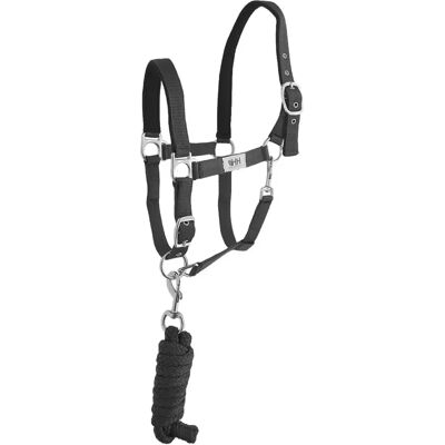 Nylon Halfter für Pferd mit Führstrick Hispano Hipica Noir Full Nylon Halfter für Pferd mit Führstrick Hispano Hipica Noir Full