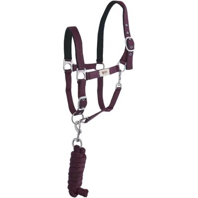 Nylon Halfter für Pferd mit Führstrick Hispano Hipica Rouge Cob Nylon Halfter für Pferd mit Führstrick Hispano Hipica Rouge Cob