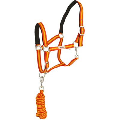 Nylon Halfter für Pferd mit Führstrick Hispano Hipica Rouge Full Nylon Halfter für Pferd mit Führstrick Hispano Hipica Rouge Full