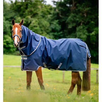 Outdoor-Decke für Pferde mit Halsabdeckung Horseware Amigo Ripstop 900D Plus Turnout 100g Bleu 155 cm Outdoor-Decke für Pferde mit Halsabdeckung Horseware Amigo Ripstop 900D Plus Turnout 100g Bleu 155 cm