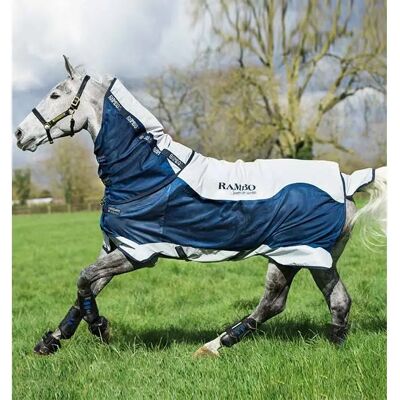 Outdoor-Decke mit Halsabdeckung für Pferde Horseware Rambo Summer Series 100g Bleu 130 cm Outdoor-Decke mit Halsabdeckung für Pferde Horseware Rambo Summer Series 100g Bleu 130 cm