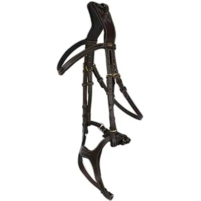 Anatomisch geformte Reittrense für Pferde mit Stickerei Horze Peckham Marron Cob Anatomisch geformte Reittrense für Pferde mit Stickerei Horze Peckham Marron Cob