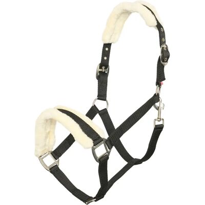 Pferdehalfter mit Kunstfell Imperial Riding Classic Fur Noir Poney Pferdehalfter mit Kunstfell Imperial Riding Classic Fur Noir Poney