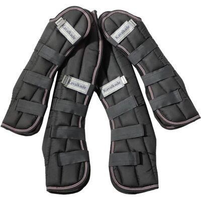 Transportgamaschen für Pferde, Kavalkade (x4) Noir Poney/Cob Transportgamaschen für Pferde, Kavalkade (x4) Noir Poney/Cob