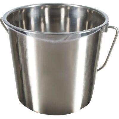 Kerbl Edelstahl Eimer - 5,7L - Lebensmittelqualität, Griff, Hochglanz Kerbl Edelstahl Eimer - 5,7L - Lebensmittelqualität, Griff, Hochglanz