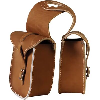 Basic Sattel Taschen für das Pferd aus Leder Lakota Marron TU Basic Sattel Taschen für das Pferd aus Leder Lakota Marron TU