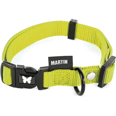 Martin Sellier Lime Green Verstellbares Hundehalsband - Nylon - XS Martin Sellier Lime Green Verstellbares Hundehalsband - Nylon - XS