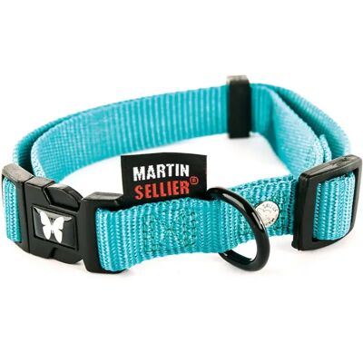 Martin Sellier - Verstellbares Nylonhalsband - Türkis - Hundehalsband Martin Sellier - Verstellbares Nylonhalsband - Türkis - Hundehalsband