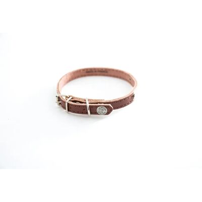 Hundehalsband mit Steppnähten und Platte Martin Sellier Marron 31/62 cm Hundehalsband mit Steppnähten und Platte Martin Sellier Marron 31/62 cm