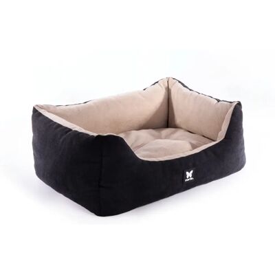 Hundebett und Katzenbett aus Suédine Martin Sellier Domino Noir 50x40 cm Hundebett und Katzenbett aus Suédine Martin Sellier Domino Noir 50x40 cm