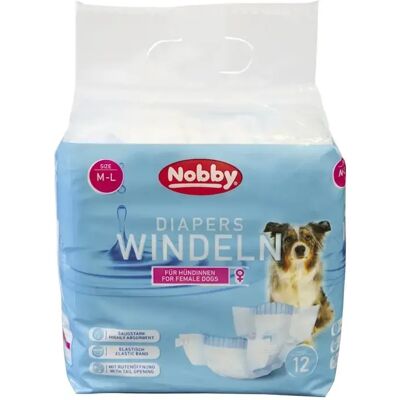 Nobby NB Windeln für Hündinnen 12 Stück M-L N 00001 - Diapers Nobby NB Windeln für Hündinnen 12 Stück M-L N 00001 - Diapers
