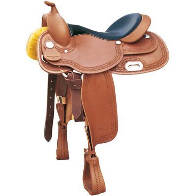 Western-Sattel aus Leder für Pferde Pool's Regular Skirt 1010 Marron 15,5" / Quarter Tree Western-Sattel aus Leder für Pferde Pool's Regular Skirt 1010 Marron 15,5" / Quarter Tree