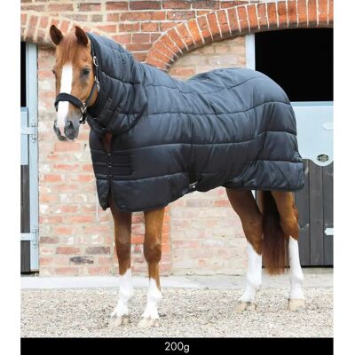 Stalldecke mit Halsteil Premier Equine 200 g Noir 206 cm Stalldecke mit Halsteil Premier Equine 200 g Noir 206 cm