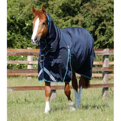 Wasserdichte Outdoor-Decke mit Halsteil Premier Equine Buster Storm 100 g Bleu 191 cm Wasserdichte Outdoor-Decke mit Halsteil Premier Equine Buster Storm 100 g Bleu 191 cm