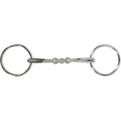 Gebiss 2 Ringe für Pferd QHP Doré 10,5 cm Gebiss 2 Ringe für Pferd QHP Doré 10,5 cm