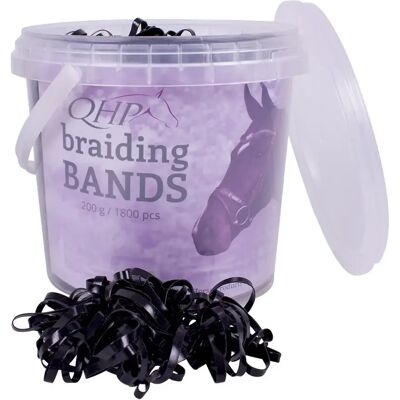 Breite Gummibänder für Pferde zum Flechten aus Kautschuk Q-essentials Noir 200 g Breite Gummibänder für Pferde zum Flechten aus Kautschuk Q-essentials Noir 200 g