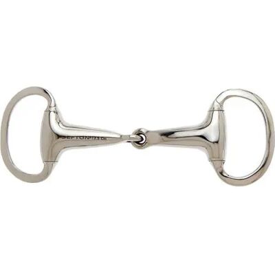 Mundstück für Englisch Pferd mit dicken und hohlen Oliven, flachrandiger Ring Sefton Argenté 12,5 cm Mundstück für Englisch Pferd mit dicken und hohlen Oliven, flachrandiger Ring Sefton Argenté 12,5 cm