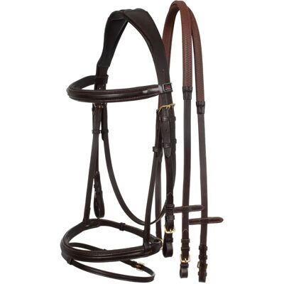 Anatomische Reittrensen für Pferde, gepolstertes klassisches Modell Supreme Marron Cob Anatomische Reittrensen für Pferde, gepolstertes klassisches Modell Supreme Marron Cob