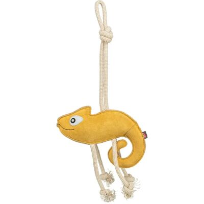 Hundespielzeug Chamäleon aus Leder mit Seil Trixie Jaune 45 cm Hundespielzeug Chamäleon aus Leder mit Seil Trixie Jaune 45 cm