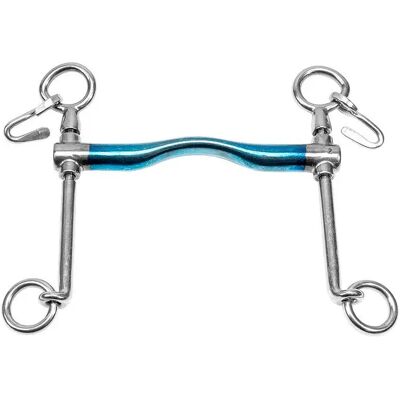 Zaumzeuggebiss für Pferde Trust Sweet Iron Weymouth Non Fixed Low Port 16 Bleu 13,5 cm Zaumzeuggebiss für Pferde Trust Sweet Iron Weymouth Non Fixed Low Port 16 Bleu 13,5 cm