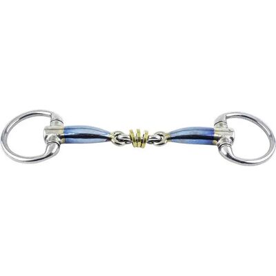 Olivenkopftrense Trust Sweet Iron Eggbutt Bradoon Brass Ring Bleu 13,5 cm Olivenkopftrense Trust Sweet Iron Eggbutt Bradoon Brass Ring Bleu 13,5 cm