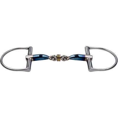 D-Ring Gebiss Trust Sweet Iron Dee Brass Ring 16 Bleu 14,5 cm D-Ring Gebiss Trust Sweet Iron Dee Brass Ring 16 Bleu 14,5 cm