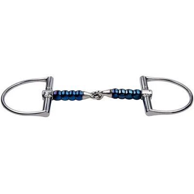 D-Ring Gebiss Trust Sweet Iron Dee Cherry Roller 16 Bleu 14,5 cm D-Ring Gebiss Trust Sweet Iron Dee Cherry Roller 16 Bleu 14,5 cm