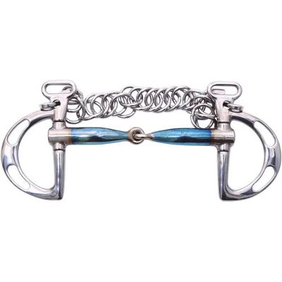 Gebiss 2 Ringe für Pferd Trust Sweet Iron Kimblewick Jointed 16 Bleu 13,5 cm Gebiss 2 Ringe für Pferd Trust Sweet Iron Kimblewick Jointed 16 Bleu 13,5 cm