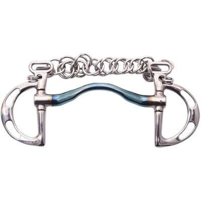 Gebiss 2 Ringe für Pferd Trust Sweet Iron Kimblewick Medium Bleu 13,5 cm Gebiss 2 Ringe für Pferd Trust Sweet Iron Kimblewick Medium Bleu 13,5 cm