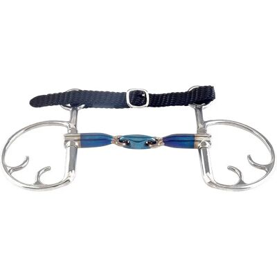 Gebiss 2 Ringe für Pferd Trust Sweet Iron Kimblehook Eliptical Bleu 13,5 cm Gebiss 2 Ringe für Pferd Trust Sweet Iron Kimblehook Eliptical Bleu 13,5 cm