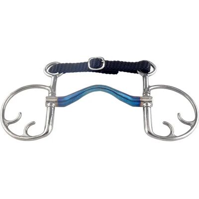 Gebiss 2 Ringe für Pferd Trust Sweet Iron Kimblehook Medium port Bleu 14,5 cm Gebiss 2 Ringe für Pferd Trust Sweet Iron Kimblehook Medium port Bleu 14,5 cm