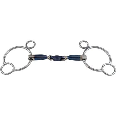 Pessoa-Gebiss für Pferde Trust Sweet Iron 2,5 Ring Eliptical 16 Bleu 12,5 cm Pessoa-Gebiss für Pferde Trust Sweet Iron 2,5 Ring Eliptical 16 Bleu 12,5 cm