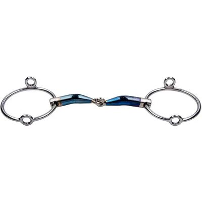 Einfaches Gebiss für Pferde Trust Sweet Iron Jointed Bleu 12,5 cm Einfaches Gebiss für Pferde Trust Sweet Iron Jointed Bleu 12,5 cm