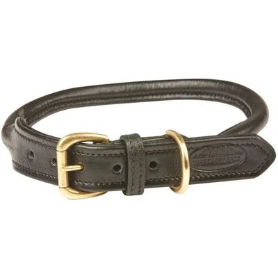 Hundehalsband aus gerolltem Leder Weatherbeeta Noir M Hundehalsband aus gerolltem Leder Weatherbeeta Noir M