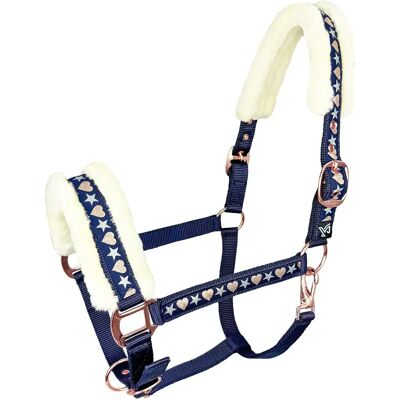 Halfter für Pferde aus Fell York Cyntia Bleu Cob Halfter für Pferde aus Fell York Cyntia Bleu Cob