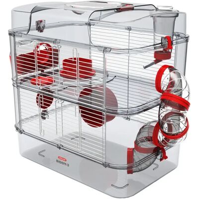 ZOLUX Rody3 duo Käfig - Hamster, Maus & Rennmäuse - 41x27x40,5cm - Rot ZOLUX Rody3 duo Käfig - Hamster, Maus & Rennmäuse - 41x27x40,5cm - Rot
